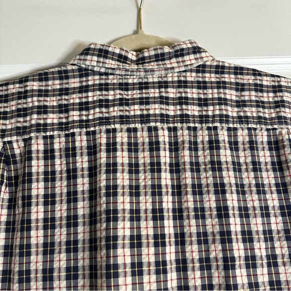 L.L. Bean Men’s Short Sleeve Plaid Button-Down Shirt XL Slightly Fitted Cotton - Picture 10 of 10